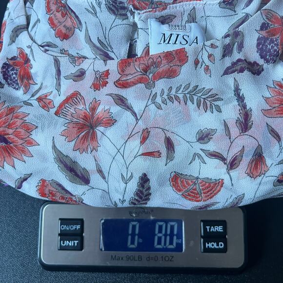 MISA Los Angeles Womens Floral Dress Medium Tiered Low Waist Cottagecore Party - Picture 9 of 9